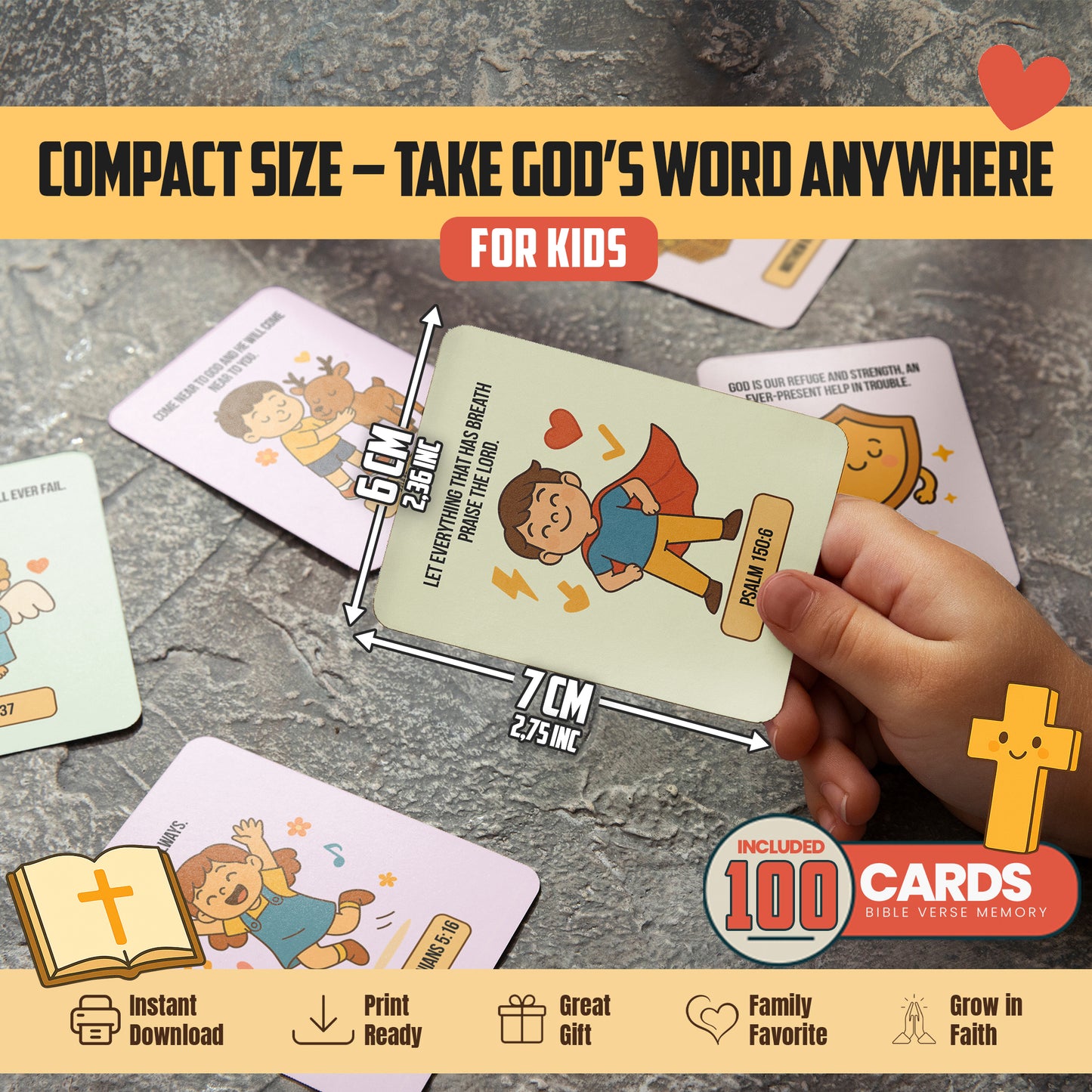 Printable Bible Verse Cards for Kids: Scripture Learning Activity