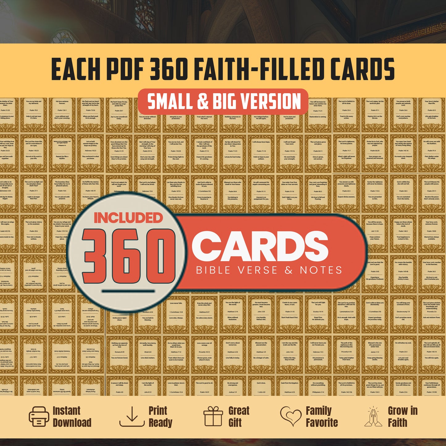 Printable Bible Verse Cards: Daily Life Notes, Christian Scripture
