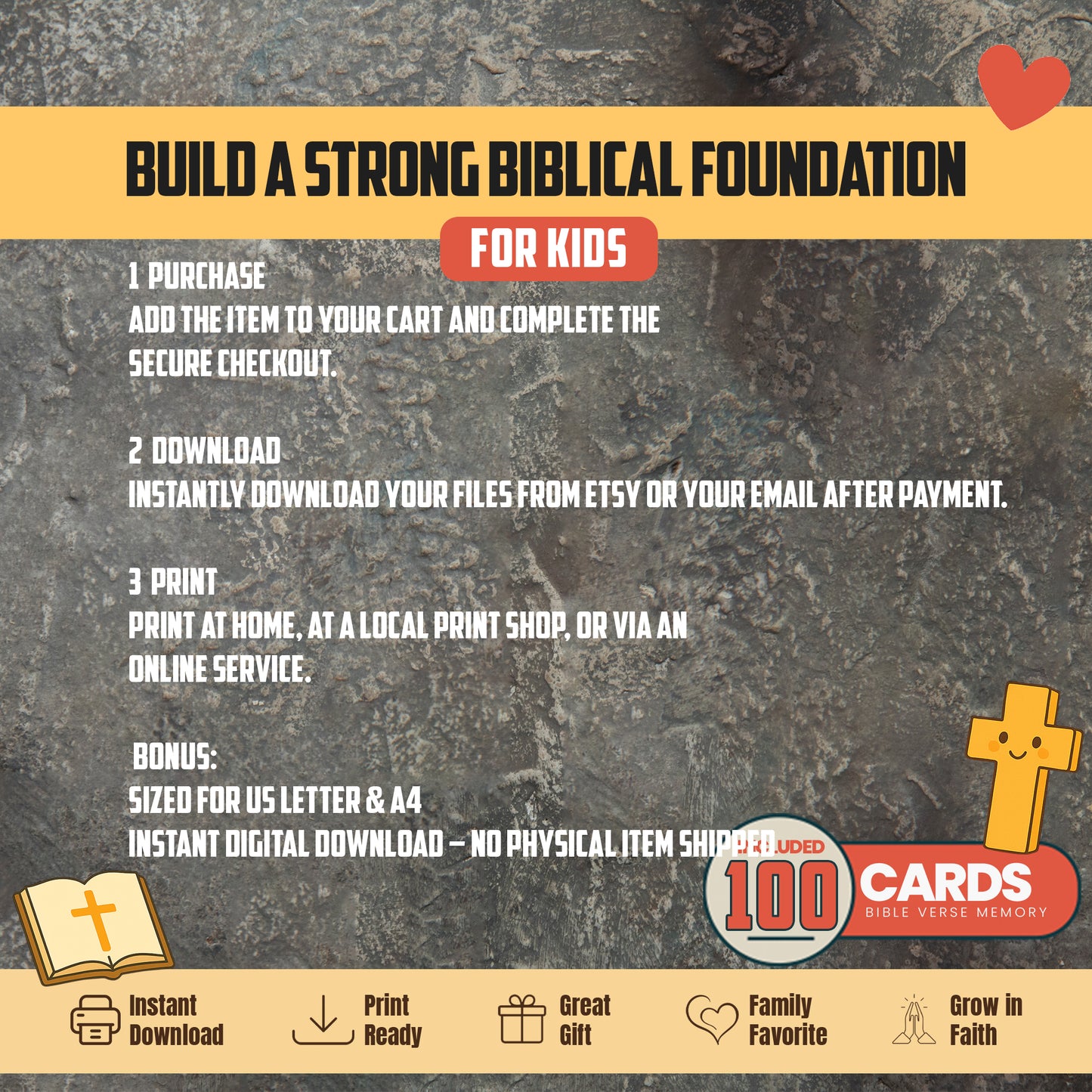 Printable Bible Verse Cards for Kids: Scripture Learning Activity