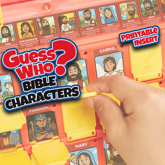 Guess Who 2.0 Bible Characters | Printable Christian Guess Who Game Inserts | Bible Heroes
