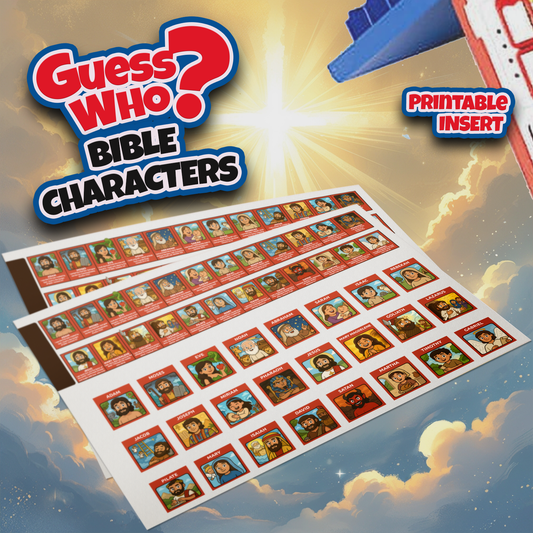 Guess Who 2.0 Bible Characters | Printable Christian Guess Who Game Inserts | Bible Heroes